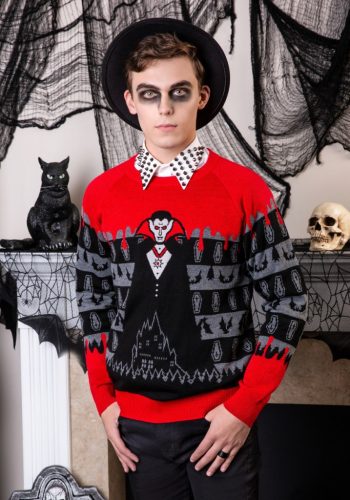 Dracula Vampire Ugly Halloween Adult Sweater