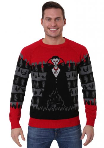 Dracula Vampire Ugly Halloween Adult Sweater