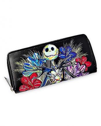 Floral Jack Skellington Zip Wallet