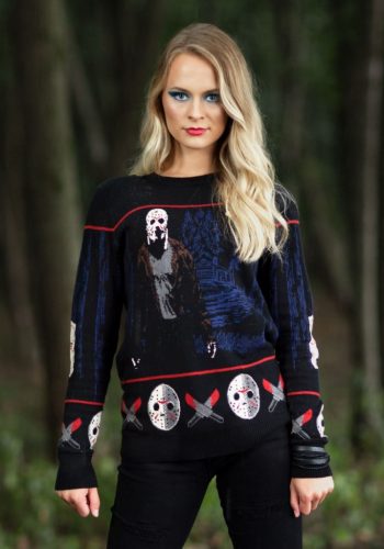 Friday the 13th Camp Crystal Lake Adult Ugly Halloween Sweater