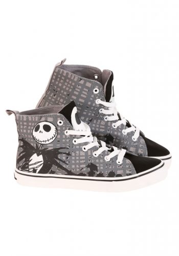 Nightmare Before Christmas Jack Grey High-Top Shoes For Adults