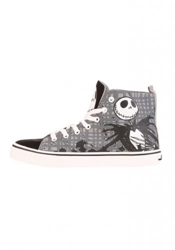 Nightmare Before Christmas Jack Grey High-Top Shoes For Adults