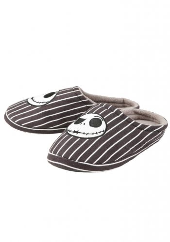 Nightmare Before Christmas Jack Skellington Striped Men's Slippers