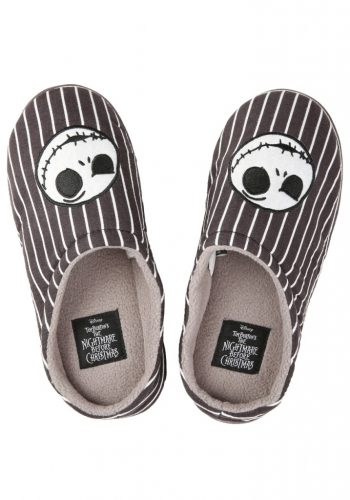 Nightmare Before Christmas Jack Skellington Striped Men's Slippers