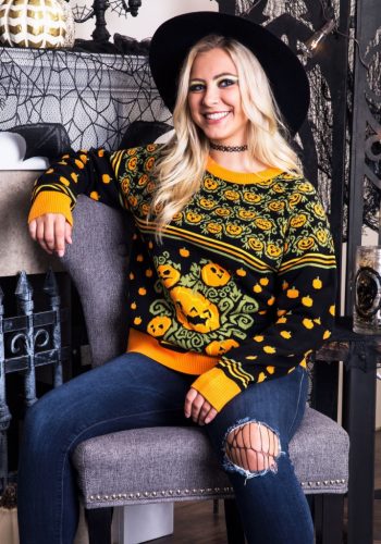 Pumpkin Patch Ugly Halloween Adults Sweater