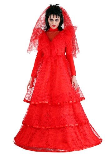 Red Plus Size Gothic Wedding Dress Costume