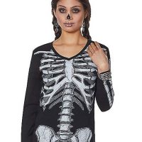 Sparkle Long Sleeve Skeleton T Shirt