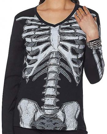 Sparkle Long Sleeve Skeleton T Shirt