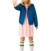 Stranger Things Eleven Blue Jacket Costume for Adults