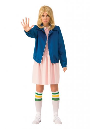 Stranger Things Eleven Blue Jacket Costume for Adults