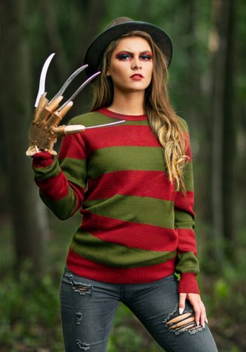 Striped Nightmare on Elm Street Freddy Sweater