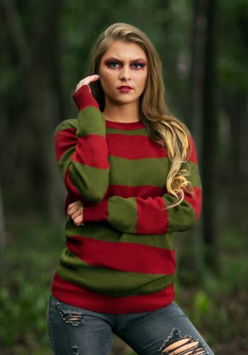 Striped Nightmare on Elm Street Freddy Sweater