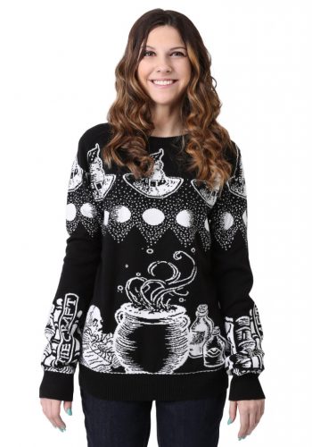 Witch Spellcraft and Curios Adult Ugly Halloween Sweater