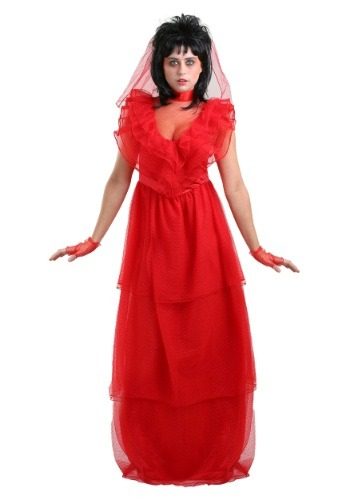 Women's Red Gothic Wedding Dress Costume