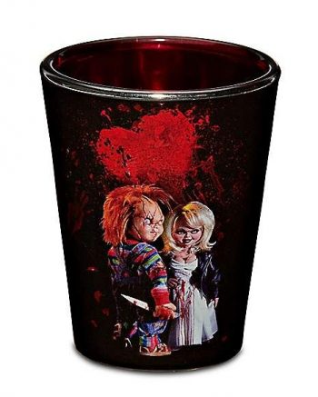 Chucky and Tiffany Shot Glass - 1.5 oz.