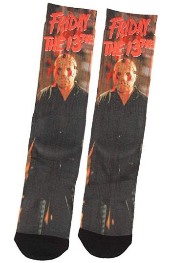 Friday The 13th Jason Blood Trail Sublimated Crew Socks 1 Pair