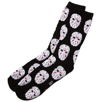 Friday the 13th Jason Mask Toss Adult Crew Socks