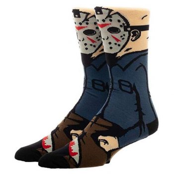 Jason Hockey Mask 360 Men's Character Crew Socks