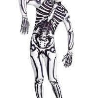 Men's White Skeleton Costume