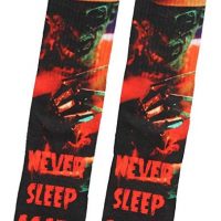 Nightmare On Elm Street Freddy Krueger Never Sleep Again Sublimated Crew Socks