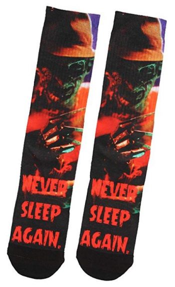 Nightmare On Elm Street Freddy Krueger Never Sleep Again Sublimated Crew Socks