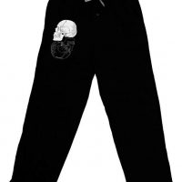 TOOLOUD White and Black Inverted Skulls Adult Lounge Pants