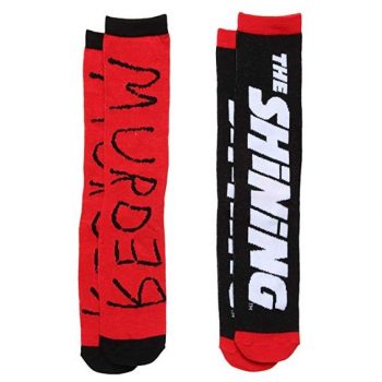 The Shining Movie Logo & Redrum 2-pack Adult Crew Socks