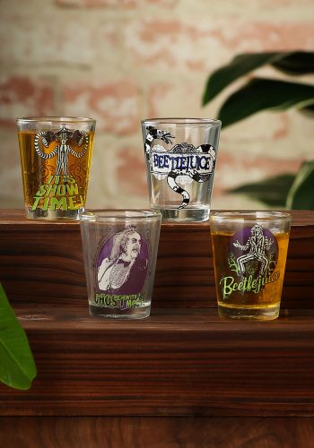 Beetlejuice 4 pc Shot Glass Set