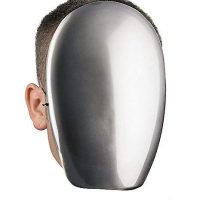 Chrome Faceless Half Mask