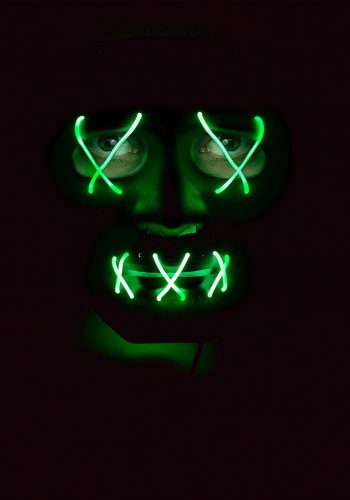 Green Light Up Stitch Mask