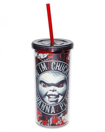 Hi I'm Chucky Cup With Straw