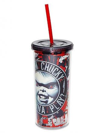 Hi I'm Chucky Cup With Straw