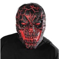 Light-Up Scorched Skull Half Mask