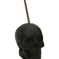 Matte Skull Cup with Straw