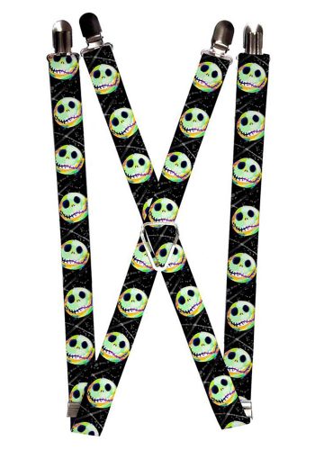 Nightmare Before Christmas Jack Glow 1 Inch Suspenders