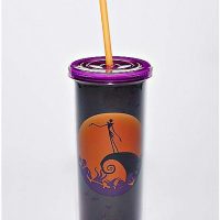 Our Town of Halloween Glitter Cup with Straw 20 oz.