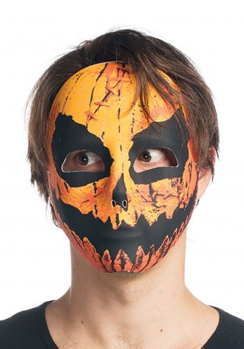 Sublimated Scary Pumpkin Mask