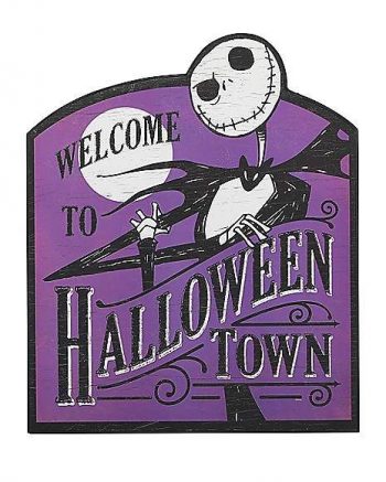 Welcome to Halloween Town Sign - The Nightmare Before Christmas