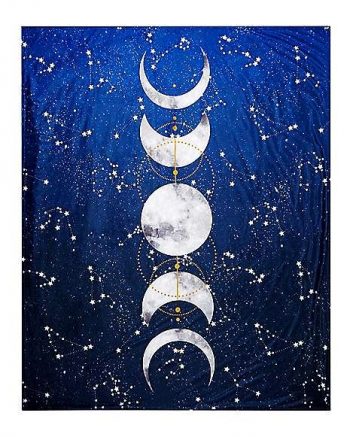 50 Inch Tarot Moonphase Fleece Blanket