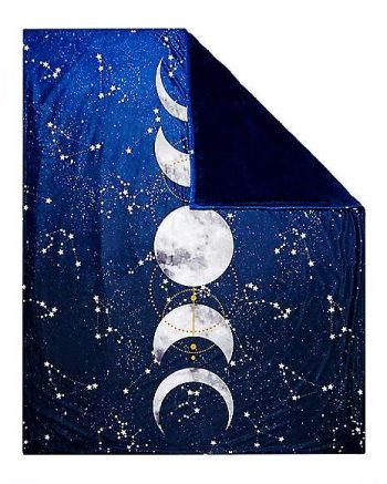 50 Inch Tarot Moonphase Fleece Blanket