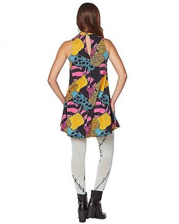 Adult Colorful Patchwork Sally Dress - The Nightmare Before Christmas