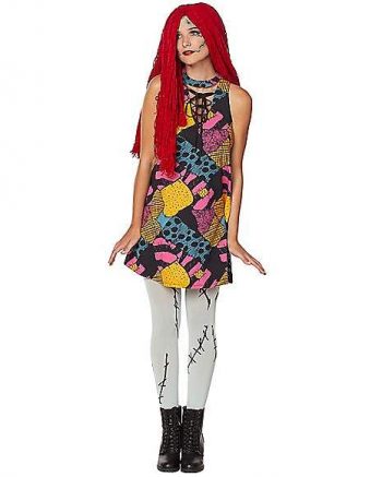 Adult Colorful Patchwork Sally Dress - The Nightmare Before Christmas