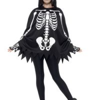 Adult's Poncho Skeleton Costume