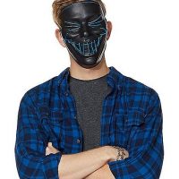 Black and Blue EL Wire Half Mask