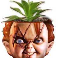 Chucky Face Large Ceramic Planter