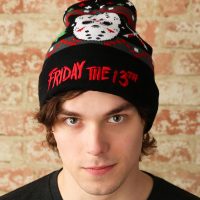 Friday the 13th Jason Ugly Christmas Pom Beanie