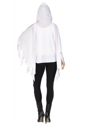 Glitter Ghost Poncho Costume for Women