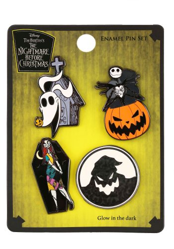 Loungefly Nightmare Before Christmas 4 Pack Enamel Pins