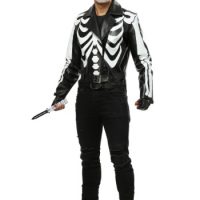 Moto Jacket Skeleton Men's Costume