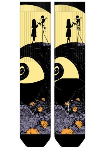 Nightmare Before Christmas Hill Scene Sublimated Socks For Adults